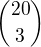 ${20\choose 3}$