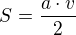kopírovat do textarea $S=\frac{a\cdot v}{2}$