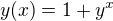 $y(x)=1+y^x$
