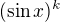 $(\sin x)^k$