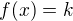 $f(x)=k$