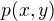 $p(x, y)$