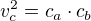 $v_c^2=c_a\cdot c_b$