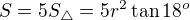 $S=5S_{\triangle}=5r^2\tan18^o$