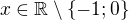 kopírovat do textarea $x\in\mathbb R\setminus\{-1;0\}$