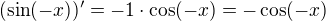 kopírovat do textarea $(\sin(-x))'=-1\cdot\cos(-x)=-\cos(-x)$
