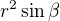 $r^2 \sin \beta$