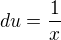 kopírovat do textarea $du=\frac{1}{x}$