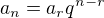 $a_{n}=a_{r}q^{n-r}$