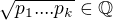 $\sqrt {p_1. ...p_k}\in \mathbb{Q}$