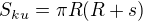 $S_{ku}=\pi R(R+s)$