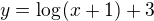 $y=\log_{}(x+1)+3$