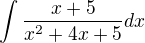 $\int\frac{x+5}{x^2+4x+5}dx$