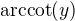$\mathrm{arccot}(y)$