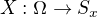 $X:\Omega \rightarrow S_{x}$