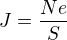 $J=\frac{Ne}{S}$