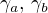 $\gamma_a,\,\gamma_b$