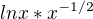 $lnx*x^{-1/2}$