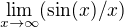 $\lim_{x \to \infty} (\sin (x)/x)$