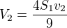 $V_2 = \frac{4 S_1 v_2}{9}$