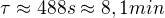 kopírovat do textarea $\tau \approx 488s\approx 8,1min$