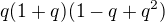$q(1+q)(1-q+q^2)$
