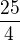 $\frac{25}{4}$