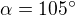 kopírovat do textarea $\alpha = 105^\circ $