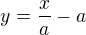 kopírovat do textarea $y=\frac{x}{a}-a$