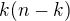 $k(n-k)$
