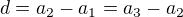 $d=a_2-a_1=a_3-a_2$