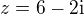 $z=6-2\mathrm{i}$