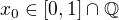$x_0\in [0,1]\cap\mathbb{Q}$