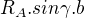 $R_{A}.sin\gamma .b$