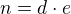 $n=d\cdot e$