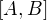 $[A, B]$