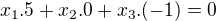 kopírovat do textarea $x_1.5+x_2.0+x_3.(-1)=0$