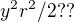 $y^{2}r^{2}/2 ?? $