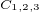 $_{C_{1,2,3}}$