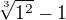 $\sqrt[3]{1^{2}}-1$