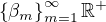 $\{\beta_m\}_{m=1}^{\infty}\sub\mathbb{R}^+$