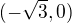 $(-\sqrt{3},0)$