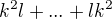 $k^2l+...+lk^2$