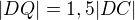 $|DQ|=1,5|DC|$