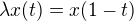 $\lambda x(t) = x(1-t)$