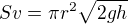 $Sv=\pi r^2\sqrt{2gh}$