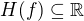 $H(f)\subseteq\mathbb{R}$