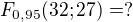 $F_{0,95}(32;27)=?$