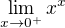 $\lim_{x \to 0^+} x^x$