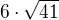 $6\cdot \sqrt{41}$